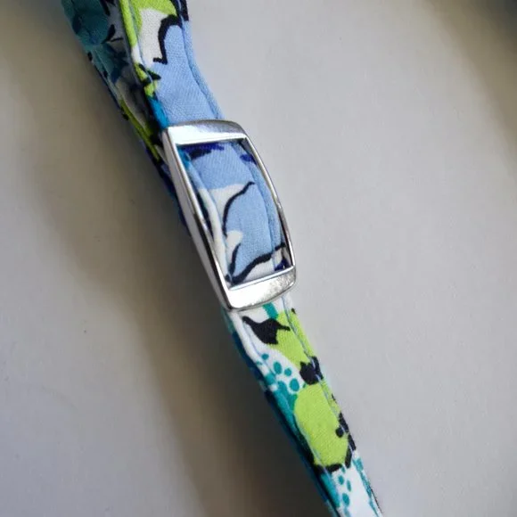 Vera Bradley Quilted Blue Floral Crossbody Bag - Picture 5 of 6